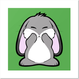 Gray Lop Bunny Posters and Art